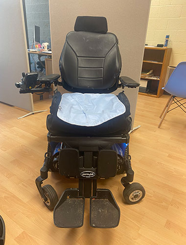 Photo of a power chair.