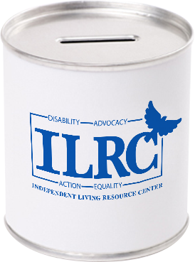 Photo of a donation can with the ILRC logo. Photo of a donation can with the ILRC logo.