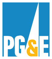 Logo of PG&E.